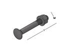 GB Slotbout compleet zwart M8X60MM
