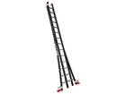 KELFORT Reformladder zwart gecoat met gevelrol MAGNUS 2X14 TREDE