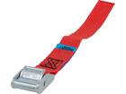 Kelfort Spanband rood met klemgesp 25 mm X10,0 meter