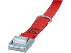Kelfort Spanband rood met klemgesp en D-ring 25 mm X6,0 meter