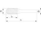 I-Tools Stiftfrees cilindrisch model C 41.430E / 1 stuks 12X25X6X70MM