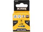 Ironside Bit 1/4 standaard S2 10 stuks hex3-25 mm