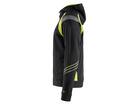 Blaklader Hooded Sweater High Visibility 3433 Zwart/Geel XXL