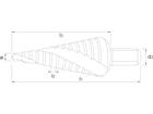 Phantom Plaatboor getrapt Ergo Step HSS TiN 44.115 4-12 MM