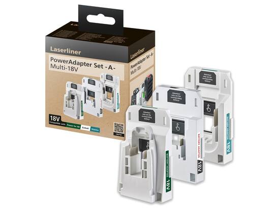 Laserliner Adapter Set - A- fot Multi 18V (Power for All, Einhell, Makita)