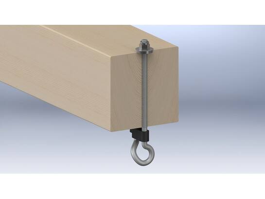 GB Schommelhaak houtdraad veilig 150 MM