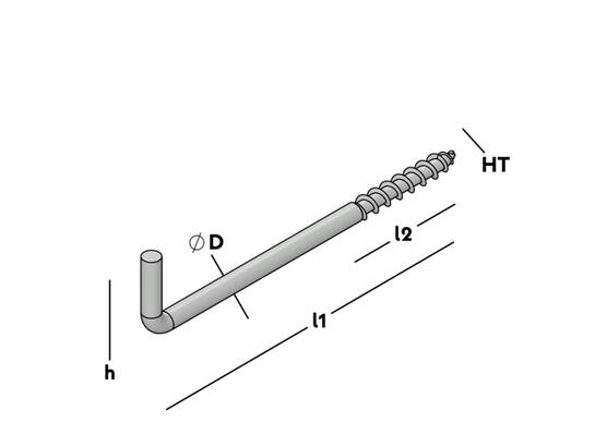 GB Schroefduim houtdraad verzinkt 20X10