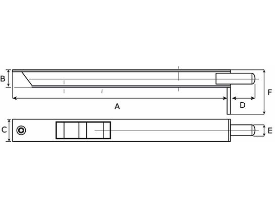 DX Kantschuif 408 gegalvaniseerd type 408 200X23X26