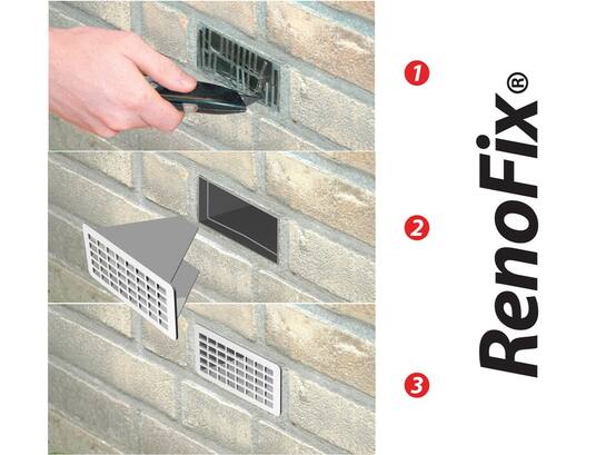 Tilmar Renovatierooster RVS RENOFIX 100X50MM