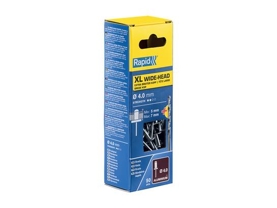 RAPID Blindklinknagel XL PLUS BOOR IN BLISTER 50 STUKS 4X10 MM
