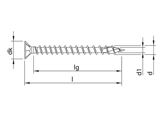 Heco Spaanplaatschroef PK verzinkt HECO-TOPIX-PLUS 6.0X80 100st