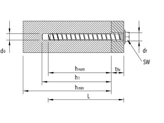 Heco Multi-monti anker zeskant met ring MMS-PLUS SS 6X60 100 stuks