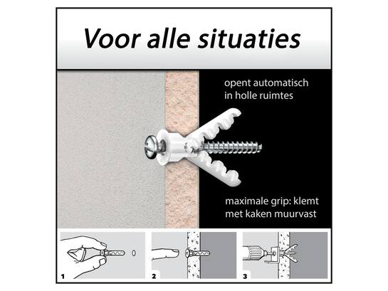 TOGGLER Alligatorplug met flens AF8-40X 8 MM