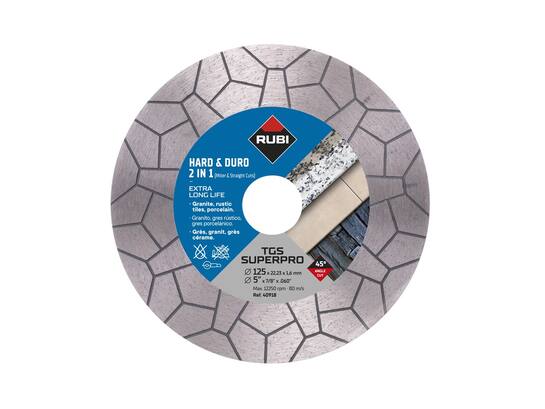 Rubi diamantzaagblad harde materialen recht en verstek TGS 125 Superpro