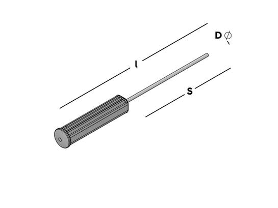 GB Inslaghulpstuk tbv UNI-flexplug transparant 235 mm