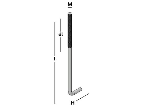 GB Muurplaatanker met haak 300 MM