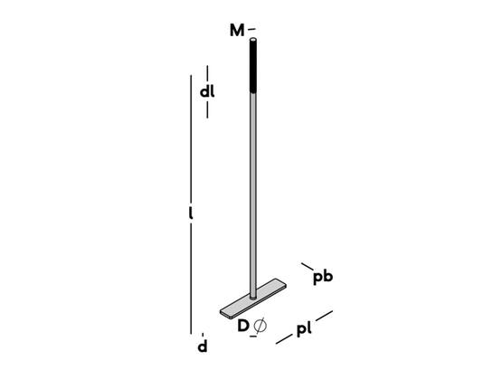 GB Muurplaatanker met plaat centrisch 600 MM