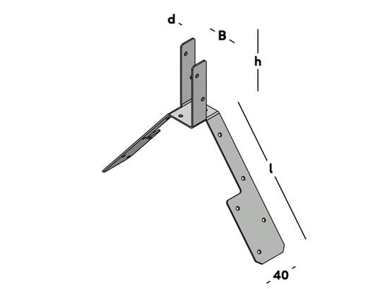 GB Ruitersteun verzinkt 32 MM