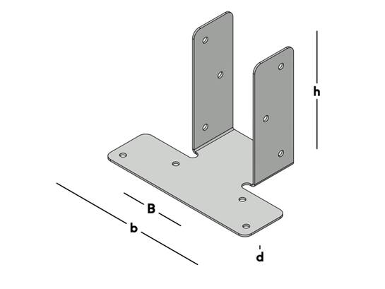 GB Trussclip horizontaal Sendzimir verzinkt 46x83x1,25