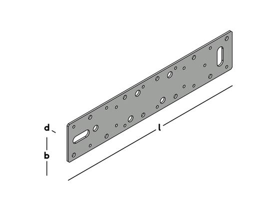 GB Koppelplaat verzinkt 300X60X2.5