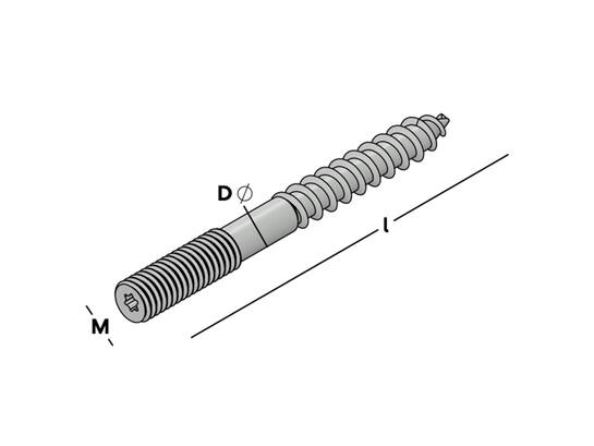 GB Stokeind verzinkt M4X40