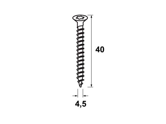 Axa Schroeven torx staal 8 stuks 4,5X40 MM