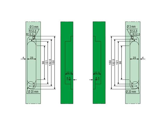AXA Verdekt 3D scharnier grijs 1910-15-49 150X25X22,