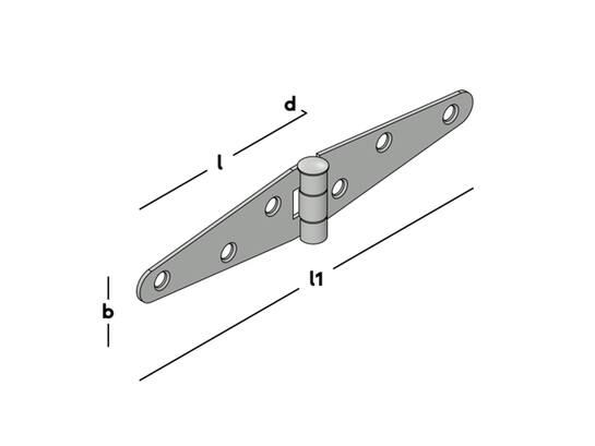 GB Staartheng verzinkt 75 MM