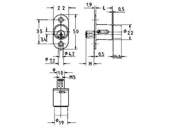 JUNIE Schuifdeurslot nikkel 2960 23.5MM