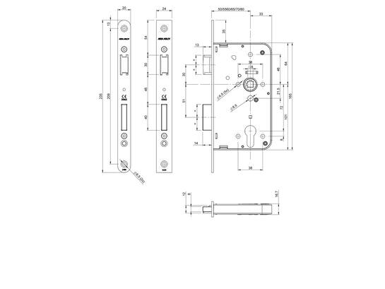 LIPS Dag en nachtslot PC RVS 2420-17T24 PC 72-50 M