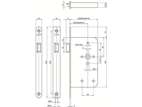 LIPS Loopslot RVS 2465-17T24 60 MM