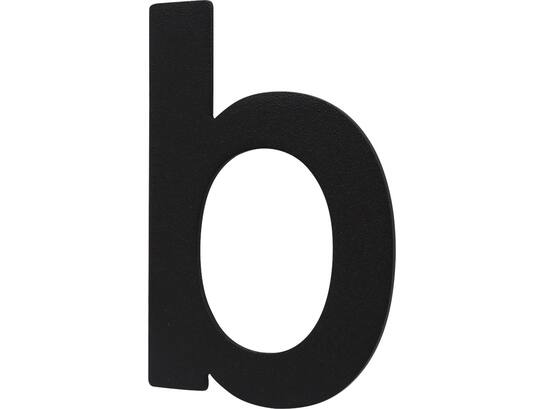 Oxloc Huisletter B zwart rvs