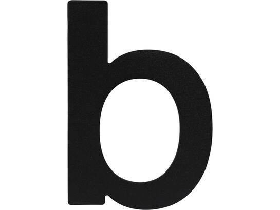 Oxloc Huisletter B zwart rvs