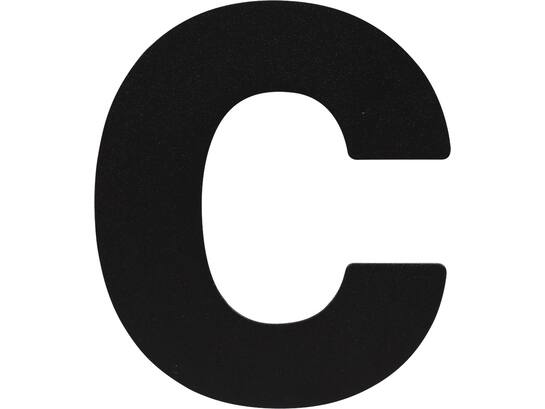 Oxloc Huisletter C zwart rvs