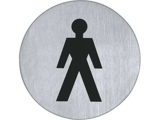 Oxloc Pictogram RVS herentoilet 75 mm