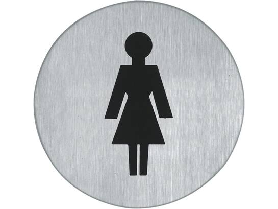 Oxloc Pictogram RVS damestoilet 75 mm