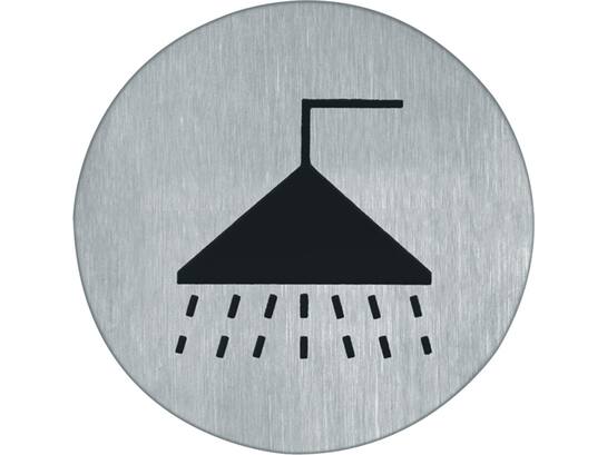 Oxloc Pictogram RVS doucheruimte 75 mm