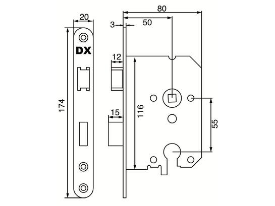 DX Dag en nachtslot PC zwart dns-50-pcbe PC55