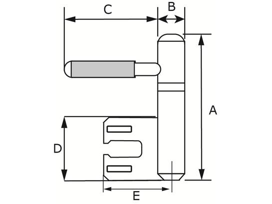 DX Inboorpaumelle stalen kozijn hpl148250hk-6 14 MM