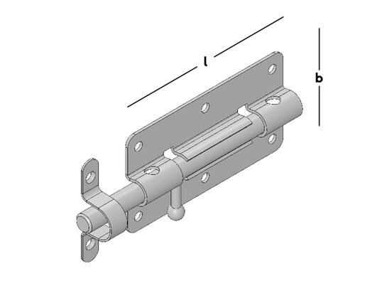 GB Plaatgrendel verzinkt 100 MM