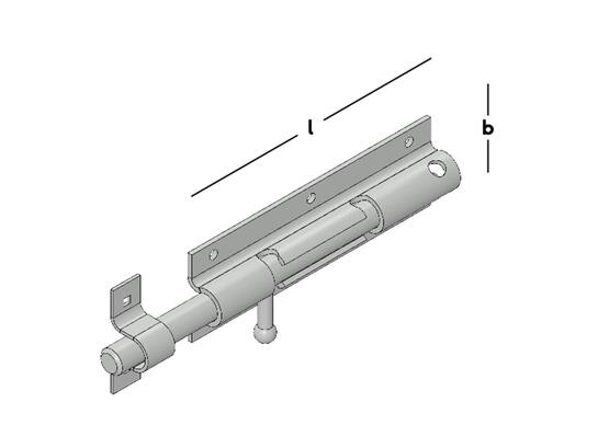 GB Universeelgrendel verzinkt 175 MM