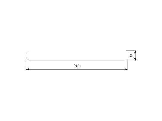 P&E Anti slip sticker langwerpig Transparant 25X245/3X