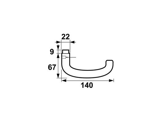 AXA Deurkruk gatdeel F1 C