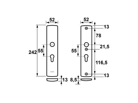 Axa VH langschild ovaal F1 PC 55