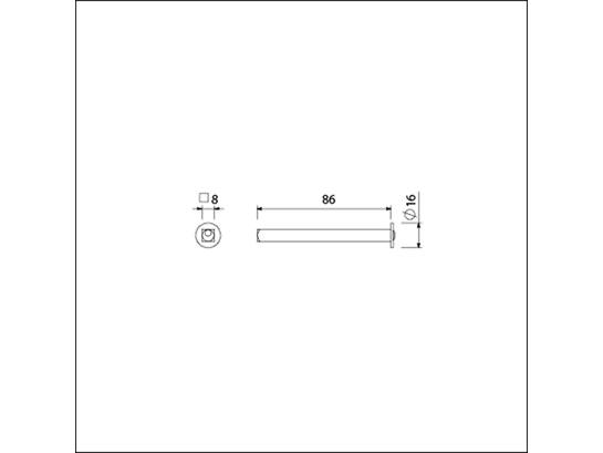 Ami Wisselstift met aanslag extra lang 8X86 MM