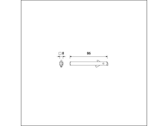 Ami Wisselstift met kantelaar extra lang 8X86 MM