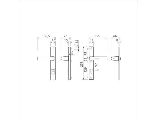 AMI VH garnituur kruk/kruk met kerntrek F1 VHB 251/37 - 379 KT