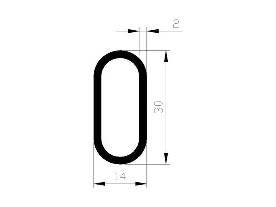 Aluart Buis ovaal aluminium zilver 5 meter 30X14MM