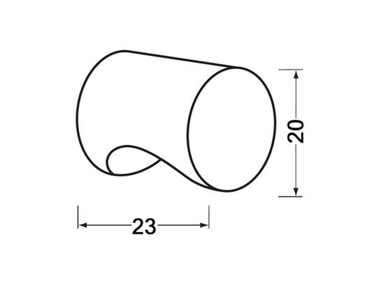 HERMETA Meubelknop zwart 20 MM