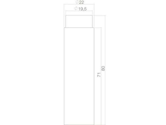 Intersteel Deurstop wandmontage zwart 22X80MM